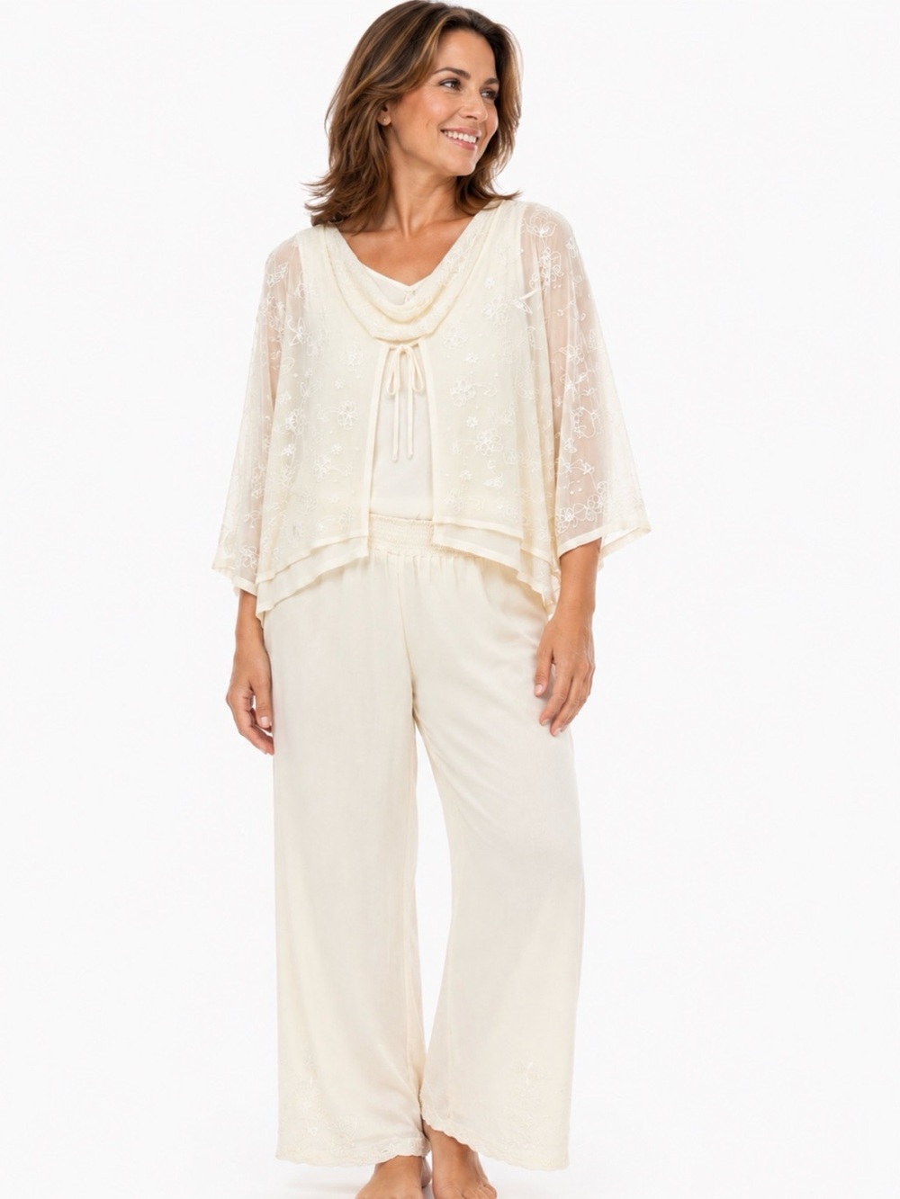 April Cornell 3-Piece Sheer Lace Outfit